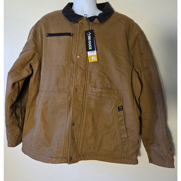 DRI DUCK RAMBLER CANVAS WORK JACKET 5091 MENS XL SADDLE TAN GUSSETED QUILT LINED - Picture 1 of 16